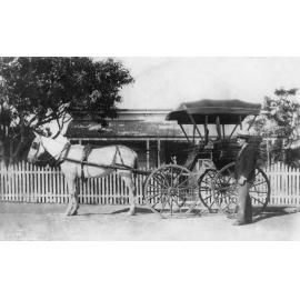 Frederick John Depper with Horse and Coach - St Lucia - c1920