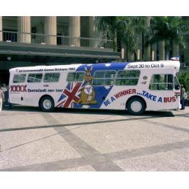 Brisbane Commonwealth Games Promotion Bus Launch by Vice Mayor Roy Harvey - King George Square.
