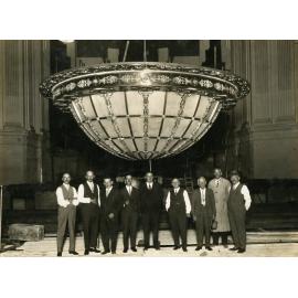 City Hall Departmental Principals with Dome Light being Installed - 1929