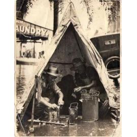 City Electric Light Company staff Installing Electricity Brisbane 1937