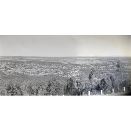 Panorama from Mt Coot-Tha - looking towards western suburbs - 1950