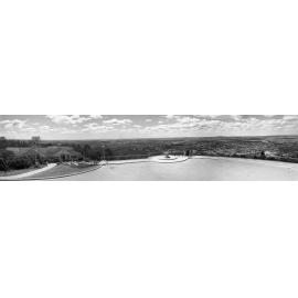Panoramic View of City and Kiosk from Mt Coot-tha Summit Lookout - 1951.