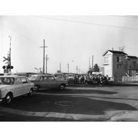 Traffic at Coorparoo Railway Crossing - 1971