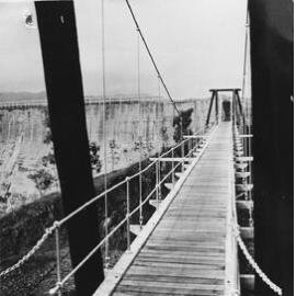 Suspension Bridge - Lake Manchester Dam - 1957
