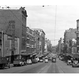 Looking down Adelaide Street from Wharf Street - 1949