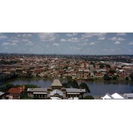 View of South Brisbane Across Brisbane River from City Hall Clock Tower - 1954