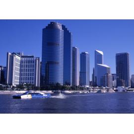 View of Brisbane River with CityCat - 1997