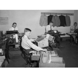  Council staff working in rates department City Hall - 1950
