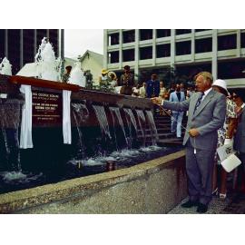 Lord Mayor Clem Jones Opening King George Square - 1975