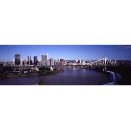 Story Bridge and City from Wilson Lookout  - 1987