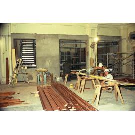 Construction of Balconies as part of the Restoration of Belmont Room - City Hall - 1990