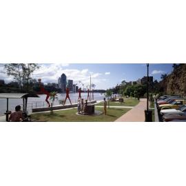 Kangaroo Point Cliffs Park BBQ Area - Panoramic View - 1993