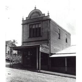 W.H. Qualtrough Plumber and Gas Fitter Building corner Creek Street and Ann Street - 1880