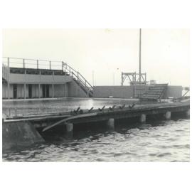 Storm damage at the Manly Pool1959
