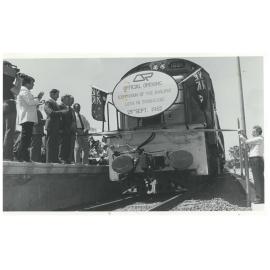 Opening of the Lota-Thorneside railway extension -1982
