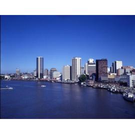 View of the City and Brisbane River from Story Bridge -1978