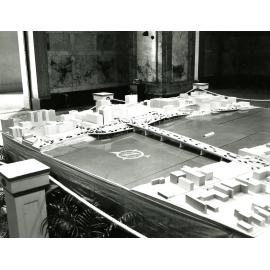 Model of New Victoria Bridge on Display in City Hall Foyer - 1954