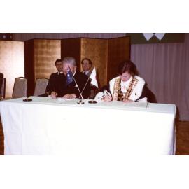 Brisbane - Kobe Sister City Proclamation Signing Ceremony in Kobe - Japan.