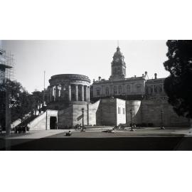 Anzac Square looking towards the Shrine of Rememberance - 1956