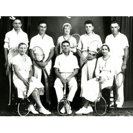 Members of the First Tennis Club Formed at Everton Park. c1940s