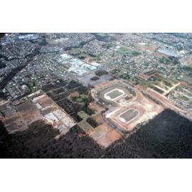 Aerial View of Mount Gravatt Sports Ground Complex Construction Progress - 1978