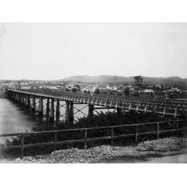 Victoria Bridge from City and South Brisbane - 1874