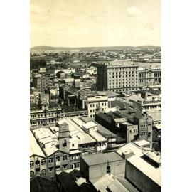 Brisbane City Skyline viewed from City Hall Clock Tower - 1945