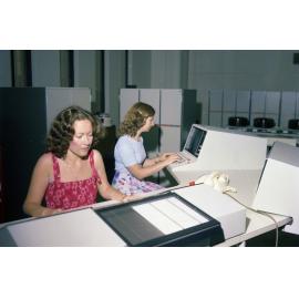 Brisbane City Council Staff Working in the Computer Room - Brisbane Administration Centre - 1978