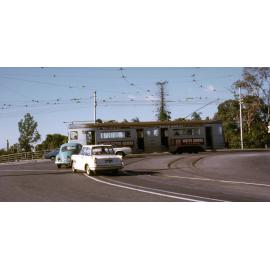 Tram Number 523 Crossing Breakfast Creek Bridge on Route 60 - 1968