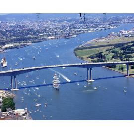 Tall Ships Departing Brisbane as part of The Bicentenary Of Australia.