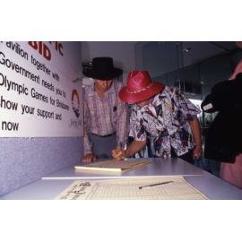 Signing Olympic Bid Petition - Queensland Pavilion at Expo 88