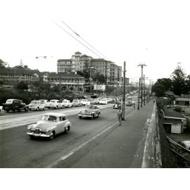 Traffic on Bowen Bridge Road - Herston - 1959