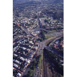 Aerial View of Normanby Fiveways - Petrie Terrace - 1997