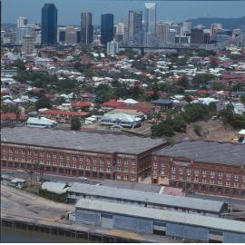 Aerial View of Australian Estates Woolstore - New Farm - 1991