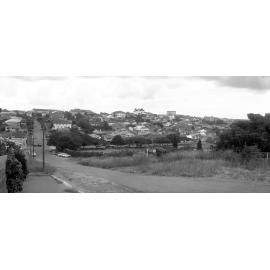 Panoramic View of Spring Hill from Quarry Street across Bedford Playground Park to Gregory Terrace - Spring Hill - 1960