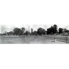 Toowong Cemetery roundabout construction - 1978