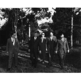 Lord Mayor Clem Jones Inspecting Site of Garden City Shopping Centre - 1966