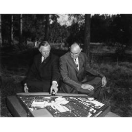 Lord Mayor Clem Jones Inspecting Site of Garden City Shopping Centre - 1966