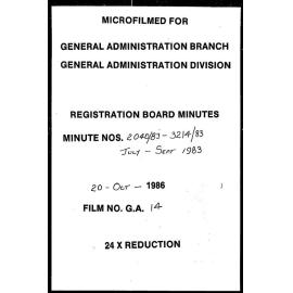 Registration Board Minutes - July/September 1983 - 2040/83-3214/83