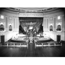 City Hall Stage Decorated for Royal Visit - 1954