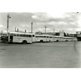 Buses at Light Street Depot 1949