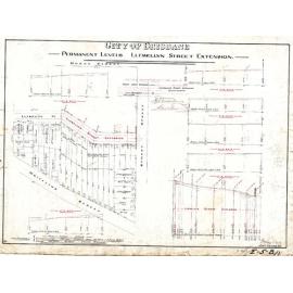 Llewellyn Street Extension showing and houses property owners, New Farm - 1921