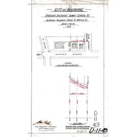 Plan showing houses on Sydney Street between Sargent and Moray Street, New Farm - 1915