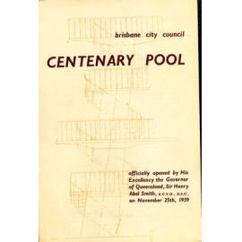 Centenary Pool opening program 1959
