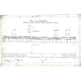 Plan of Roma Street Market awnings, Brisbane City - 1915