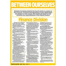 Between Ourselves Finance Division Supplement March-April 1987