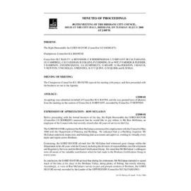Council Minutes and Proceedings, July 2000- June 2001