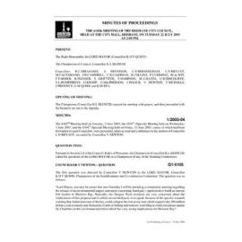 Council Minutes and Proceedings, July 2003 - June 2004