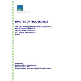 Council Minutes and Proceedings, July 2011 - June 2012