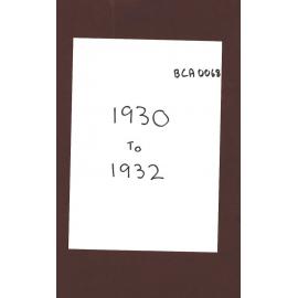 Index Building Register January 1930 - April 1932